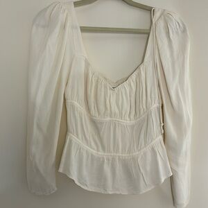 Reformation Long Sleeve Top in Cream